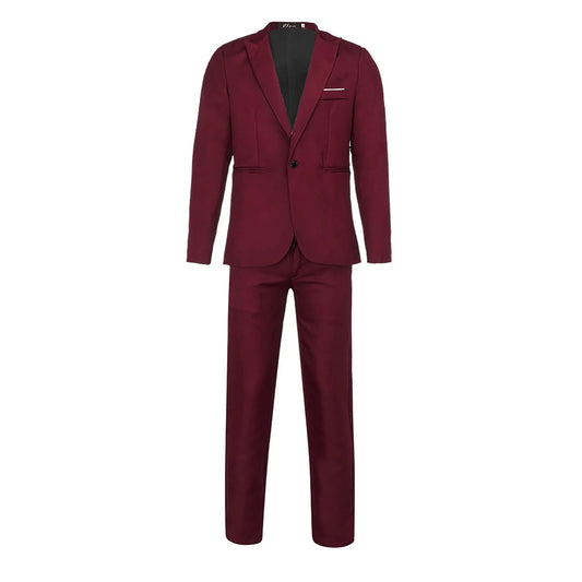 Party Wedding Suits for Men Fashion Mens Slim Fit 2 Piece Suit One Button Notch Lapel Tuxedo for Prom (Suit Jacket + Pants) Mens Designer Clothes